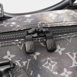 Pre Owned Louis Vuitton Keepall Bandouliere 50 Black Monogram Galaxy Shoulder Bag