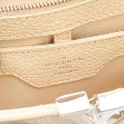 Pre Owned Louis Vuitton Capucines BB Beige Clémence Leather Shoulder Bag