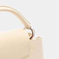 Pre Owned Louis Vuitton Capucines BB Beige Clémence Leather Shoulder Bag
