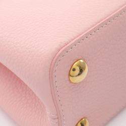 Pre Owned Louis Vuitton Capucines BB Pink Taurillon Leather Shoulder Bag