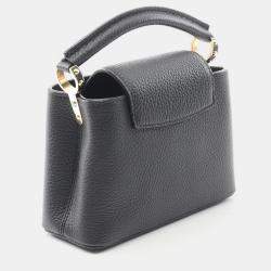Pre Owned Louis Vuitton Capucines Mini Black Taurillon Leather Shoulder Bag
