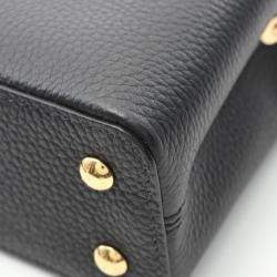 Pre Owned Louis Vuitton Capucines Mini Black Taurillon Leather Shoulder Bag