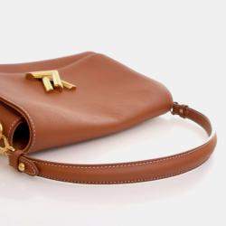 Pre Owned Louis Vuitton Soft Twist Brown Calfskin Shoulder Bag