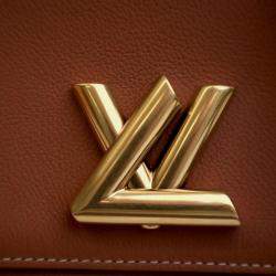 Pre Owned Louis Vuitton Soft Twist Brown Calfskin Shoulder Bag