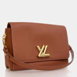 Pre Owned Louis Vuitton Soft Twist Brown Calfskin Shoulder Bag