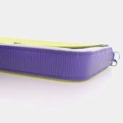 Pre Owned Louis Vuitton Felicie Pochette Yellow,Blue,Purple Epi Leather Shoulder Bag