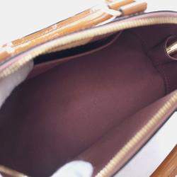 Pre Owned Louis Vuitton Alma BB Beige Patent Leather Shoulder Bag