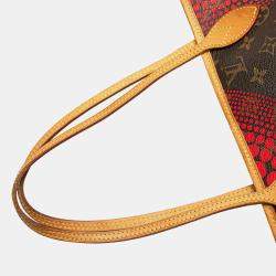 Pre Owned Louis Vuitton Red Yayoi Kusama Monogram Neverfull MM