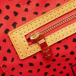 Pre Owned Louis Vuitton Red Yayoi Kusama Monogram Neverfull MM