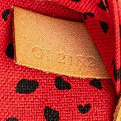 Pre Owned Louis Vuitton Red Yayoi Kusama Monogram Neverfull MM