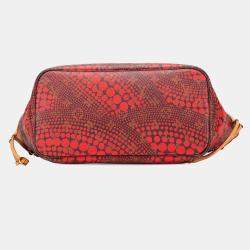 Pre Owned Louis Vuitton Red Yayoi Kusama Monogram Neverfull MM