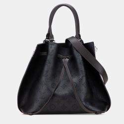 Pre Owned Louis Vuitton Black Monogram Mahina Girolata