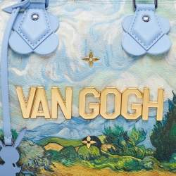 Pre Owned حقيبة لوي فيتون فان جوخ سبييدي 30 جلد ماسترز زرقاء بالتعاون مع جيف كونز