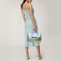 Pre Owned حقيبة لوي فيتون فان جوخ سبييدي 30 جلد ماسترز زرقاء بالتعاون مع جيف كونز