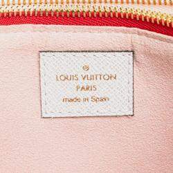 Pre Owned Louis Vuitton Pink Limited Edition Monogram Giant Double Zip Pochette