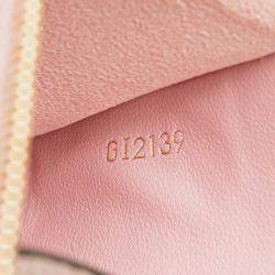 Pre Owned Louis Vuitton Pink Limited Edition Monogram Giant Double Zip Pochette
