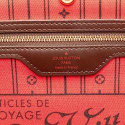 Pre Owned Louis Vuitton Brown Damier Ebene Neverfull MM