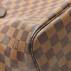 Pre Owned Louis Vuitton Brown Damier Ebene Neverfull MM