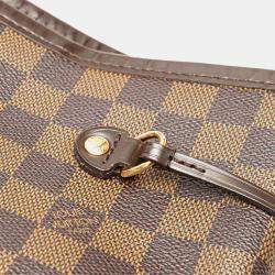 Pre Owned Louis Vuitton Brown Damier Ebene Neverfull MM