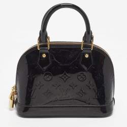 Pre Owned Louis Vuitton Amarante Monogram Vernis Alma BB Bag