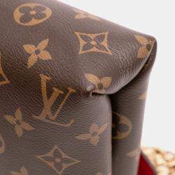Pre Owned Louis Vuitton Brown Red Monogram Pallas Chain