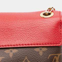 Pre Owned Louis Vuitton Brown Red Monogram Pallas Chain