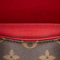 Pre Owned Louis Vuitton Brown Red Monogram Pallas Chain