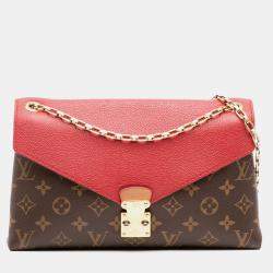 Pre Owned Louis Vuitton Brown Red Monogram Pallas Chain