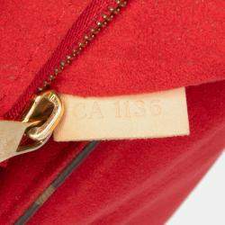 Pre Owned Louis Vuitton Brown Red Monogram Pallas Chain