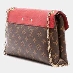 Pre Owned Louis Vuitton Brown Red Monogram Pallas Chain