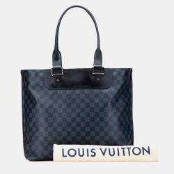 Pre Owned Louis Vuitton Blue Damier Cobalt Cabas Voyage