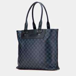 Pre Owned Louis Vuitton Blue Damier Cobalt Cabas Voyage