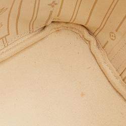 Pre Owned Louis Vuitton White Damier Azur Neverfull PM