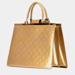 Pre Owned Louis Vuitton Gold Monogram Vernis Deesse GM