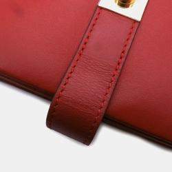 Pre Owned Louis Vuitton Rendezvous Red Leather Shoulder Bag