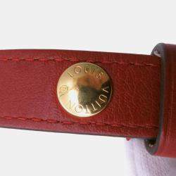 Pre Owned Louis Vuitton Rendezvous Red Leather Shoulder Bag