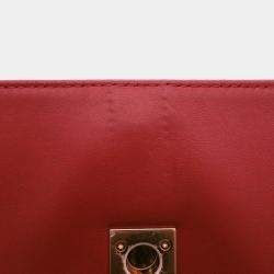 Pre Owned Louis Vuitton Rendezvous Red Leather Shoulder Bag