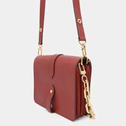 Pre Owned Louis Vuitton Rendezvous Red Leather Shoulder Bag