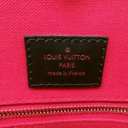 Pre Owned Louis Vuitton Onthego MM Red Monogram Reverse Canvas Tote Bag