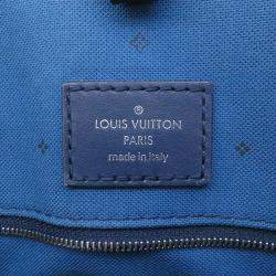 Pre Owned Louis Vuitton OnTheGo Blue Monogram LV Escale Size GM