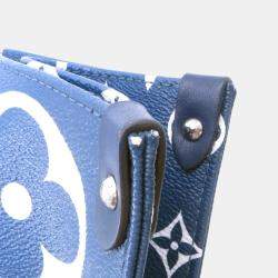 Pre Owned Louis Vuitton OnTheGo Blue Monogram LV Escale Size GM