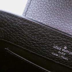 Pre Owned Louis Vuitton Capucines Noir/Pink Taurillon Leather Plexiglas Size Mini