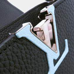Pre Owned Louis Vuitton Capucines Noir/Pink Taurillon Leather Plexiglas Size Mini