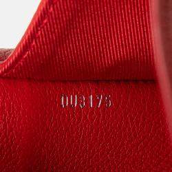 Pre Owned Louis Vuitton Red Calf Leather Lockme II BB