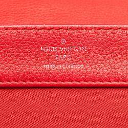 Pre Owned Louis Vuitton Red Calf Leather Lockme II BB