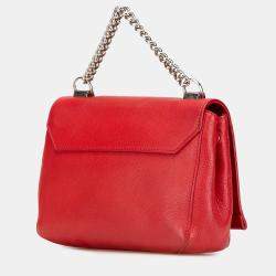 Pre Owned Louis Vuitton Red Calf Leather Lockme II BB