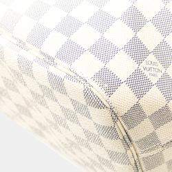 Pre Owned Louis Vuitton White Damier Azur Neverfull MM