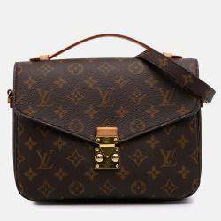 Pre Owned Louis Vuitton Brown Monogram Pochette Metis