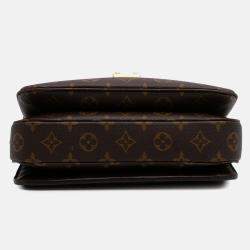 Pre Owned Louis Vuitton Brown Monogram Pochette Metis