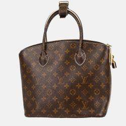 Pre Owned Louis Vuitton Lockit PM Monogram Shiny Canvas Shoulder Bag